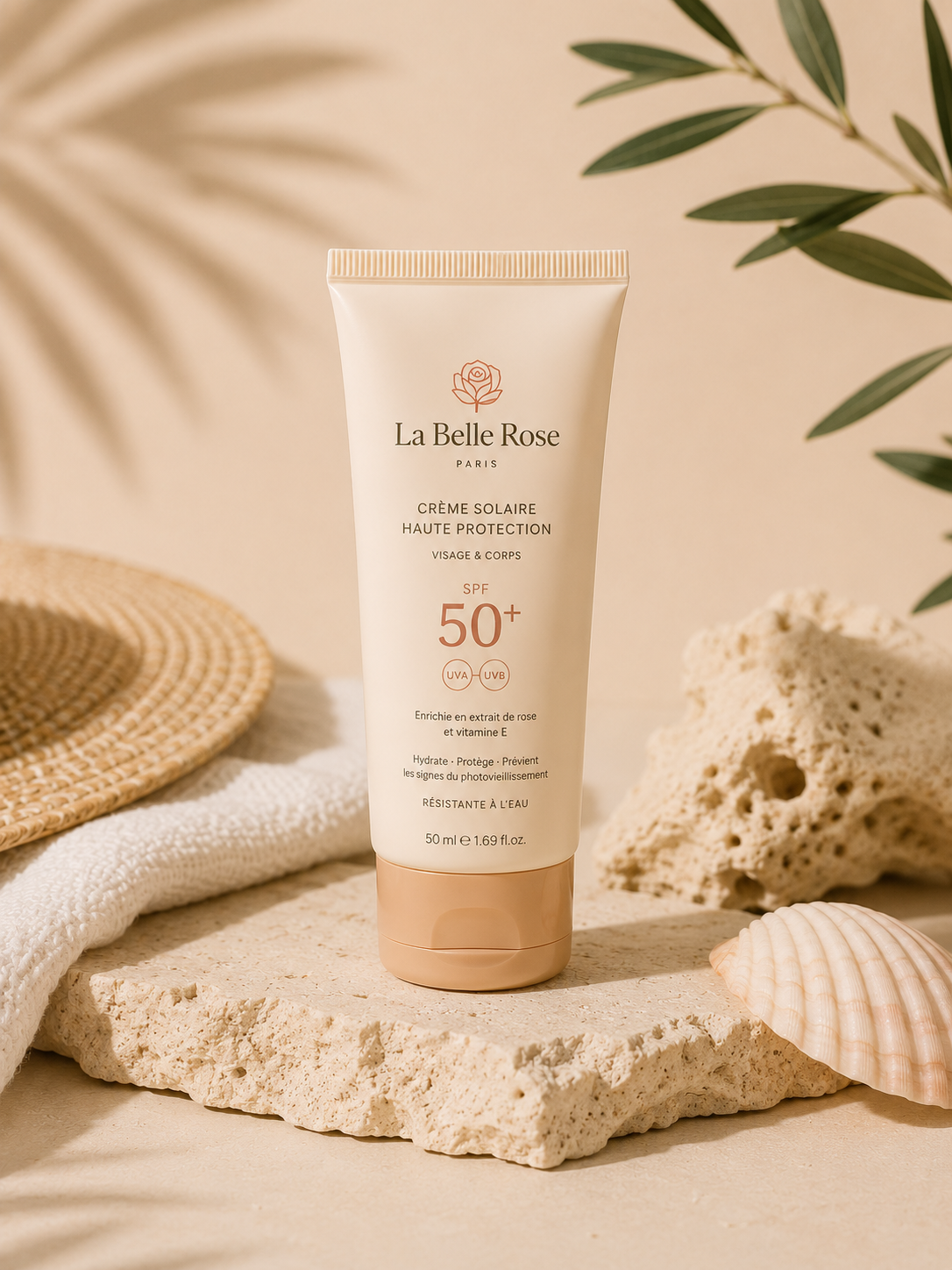 Crème Solaire Haute Protection SPF 50+ — La Belle Rose